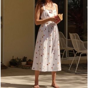 Reformation ‘Fruit Loops’ midi linen dress size 4